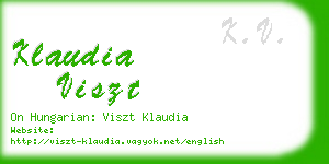 klaudia viszt business card